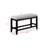 Counter-Height Dining Bench With Dark Gray Cover - Solid & Stylish Fabric Covered Seat Comfortable-953944188-953944186