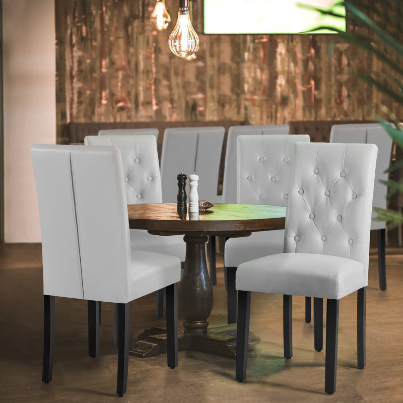  Upholstered Dining Chair, White