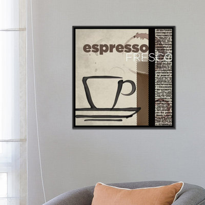 « expresso fresco », affiche rétro sur toile tendue
