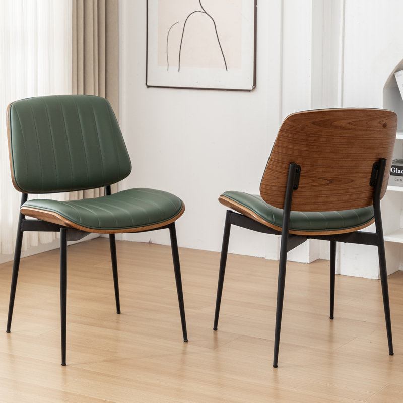 Chaises de salle à manger rembourrées Orise, Vert