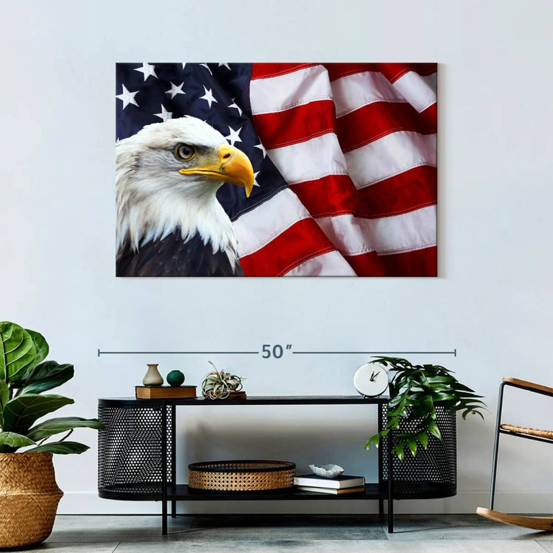 American National Bald Eagle, 30" H x 45" W