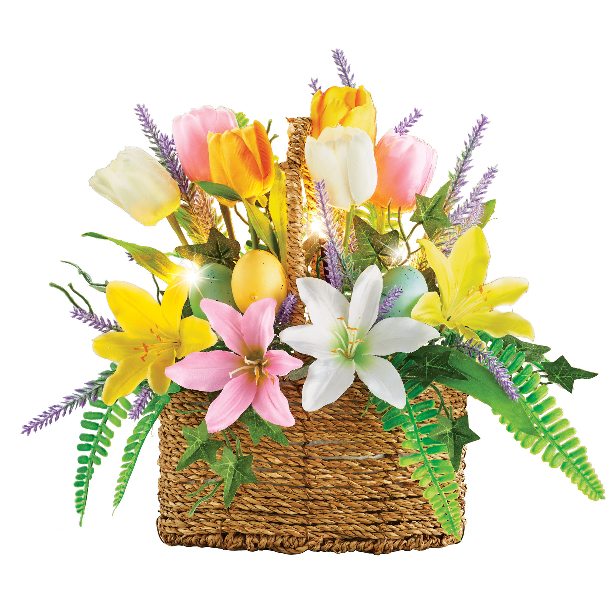 Primrue Mixed Assortment Arrangement in Basket | Wayfair