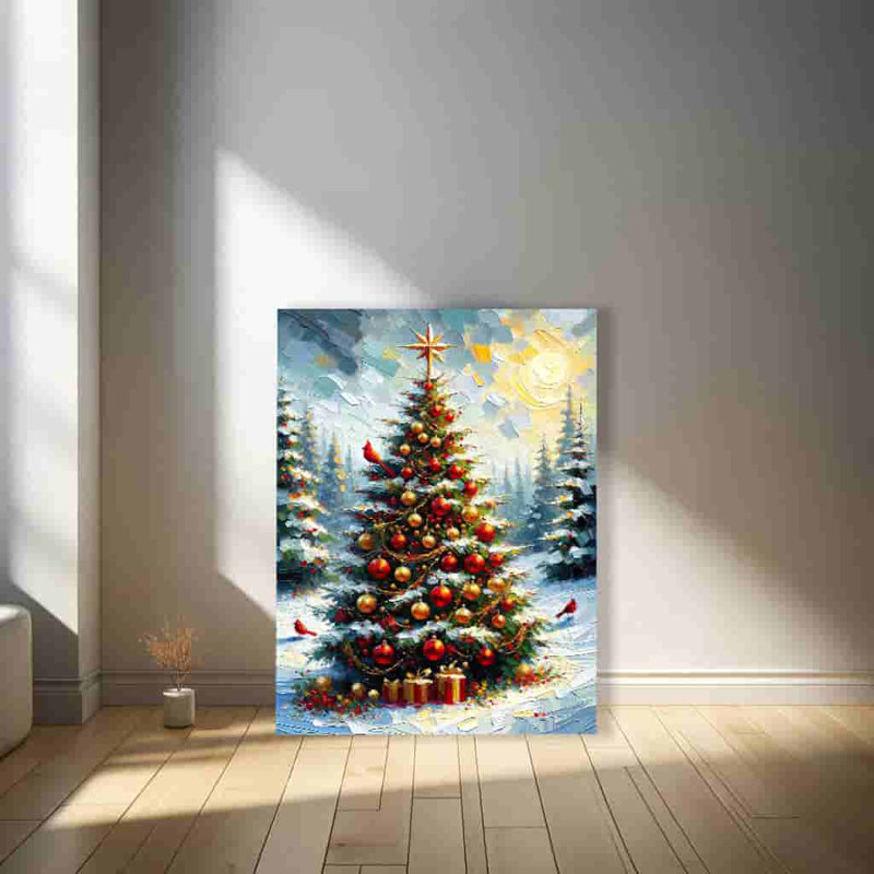 Yuletide Glow - impression sur toile tendue, H 48 po x l 36 po x P 1,5 po