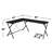 L-Shape Computer Desk With Computer Holder, Black