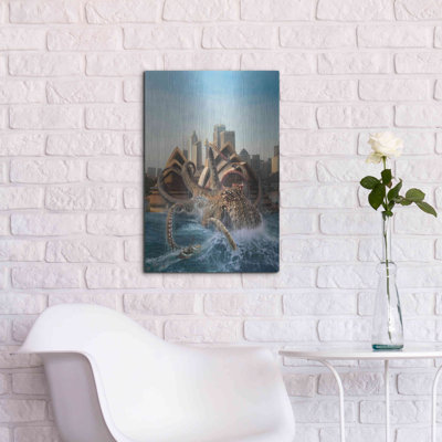 Art mural luxueux «Catch Of His Life», art mural en métal «Catch Of His Life» par Damir Martin