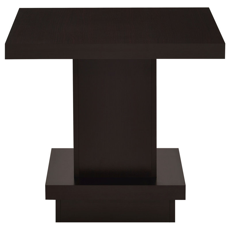 Square Pedestal End Table