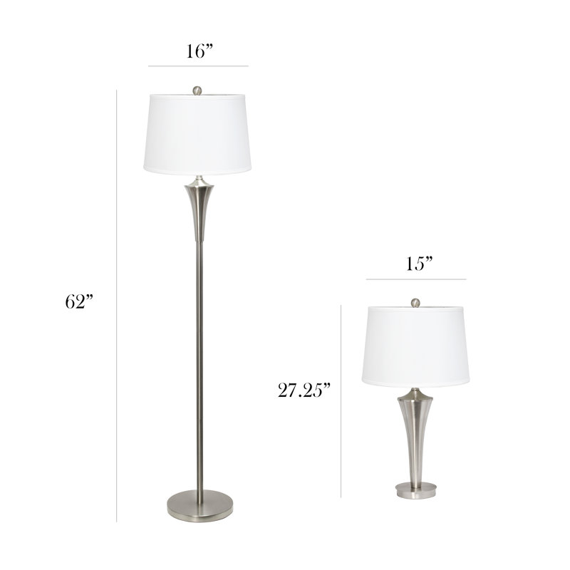 Ensemble de buffet de plancher et lampe de table 3 pièces Eridanus