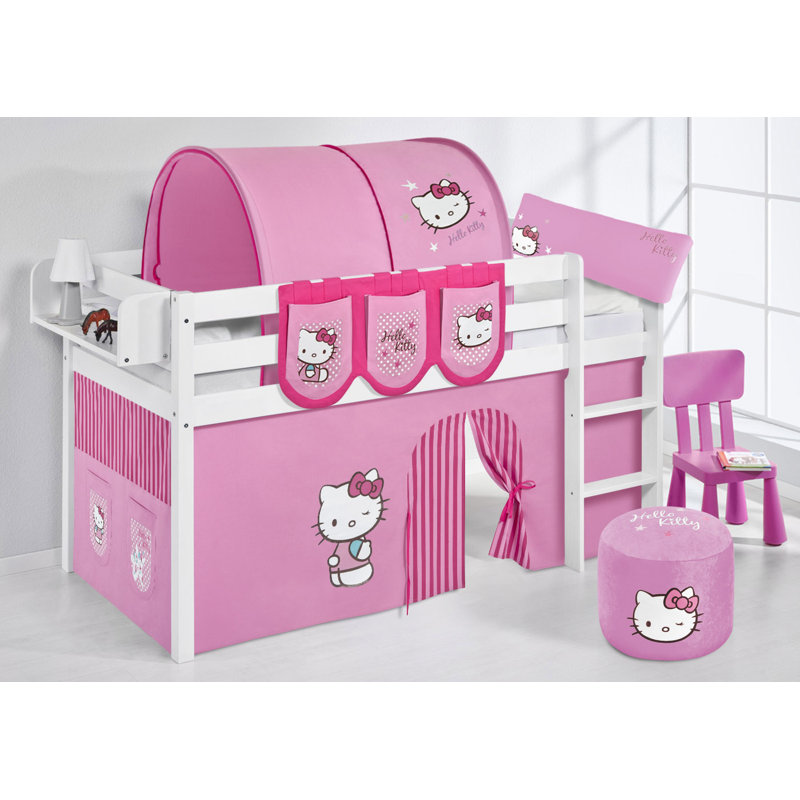 Hello Kitty Kids Loft Bed, Single (3'), Pink