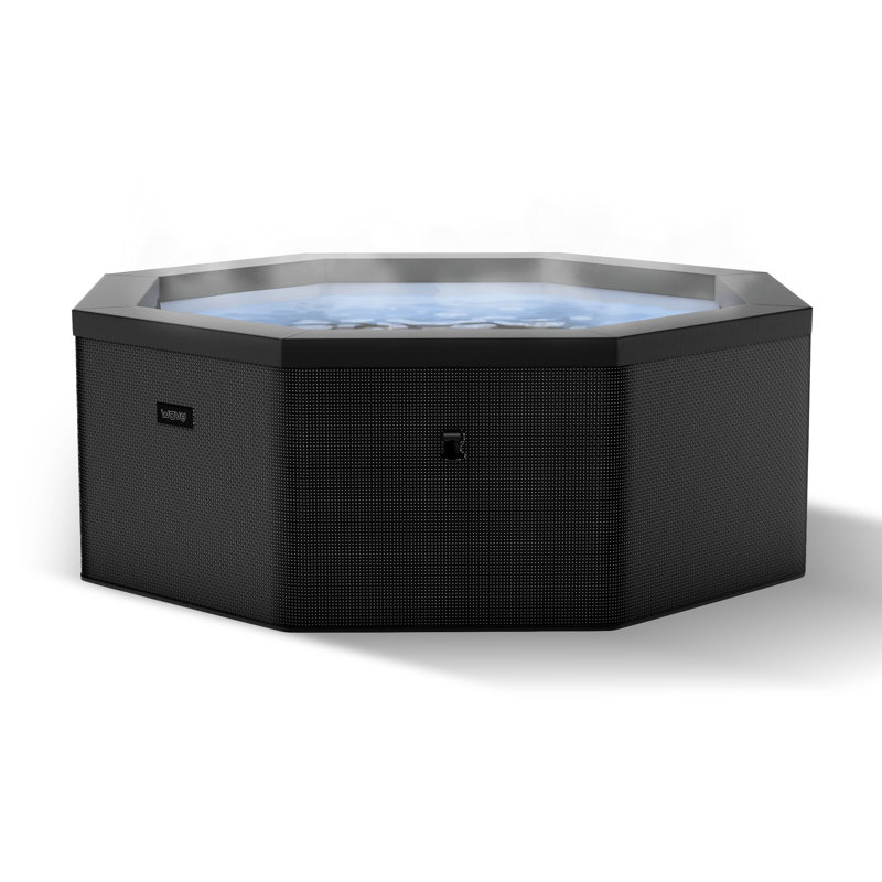 Wave Como | 6-Person Eco Foam Hot Tub | Built-In Integrated Heater, Charcoal Black