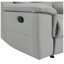 Fauteuil inclinable en cuir gris avec base lombaire en acier inoxydable Global United