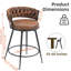 Tabouret de comptoir pivotant rembourré-1611122025-1641284322