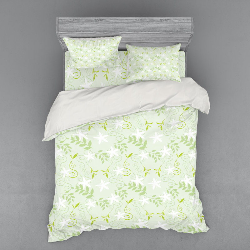Farmhouse / Country Floral Duvet Cover, Queen Duvet Cover + 3 Additional Pieces