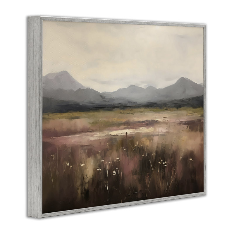 Giclée encadrée par Flower Field Mountain, conception par Creative Studio, Estampe numérique Farmhouse, H 11 po x l 14 po