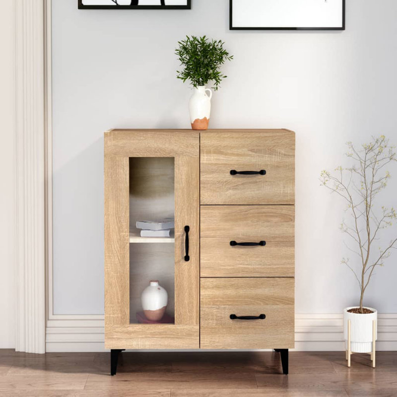 Aaroh 69.5Cm Wide 3 Drawer, Sonoma Oak