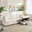 Modern L-Shaped Storage Sofa With USB Ports, Side Pockets, And Ottoman Bench For Spacious Comfort And Smart Organization.-2002147433