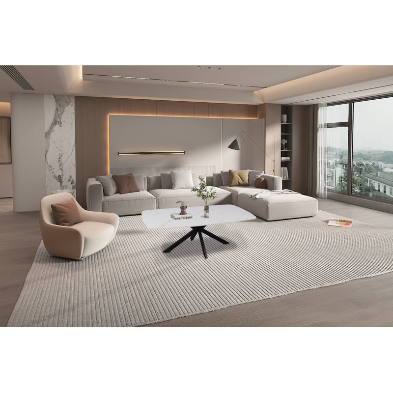 Deava Cross Legs Coffee Table, White