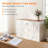 Queen Size Murphy Bed Cabinet with Charging Station & Drawers, White-2113823480