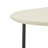 Beaumont Oval Coffee Table with Lower Tray Shelf, White & Natural Wood Finish, Metal Frame