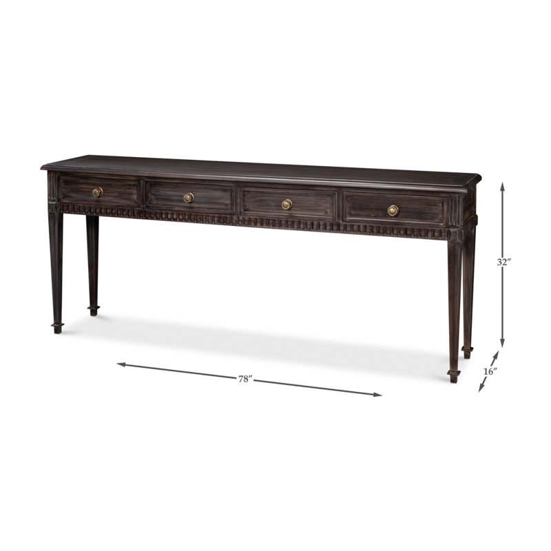 Details 78'' W Solid Wood Console Table
