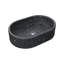 Lavabo vasque ovale de luxe en marbre naturel gris foncé pour salle de bain