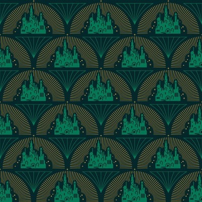 Wicked Emerald City Peel and Stick Wallpaper
