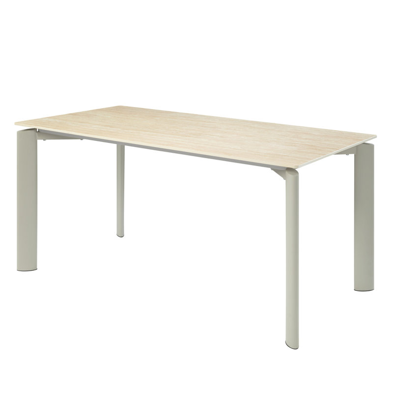Table de salle à manger en céramique grise