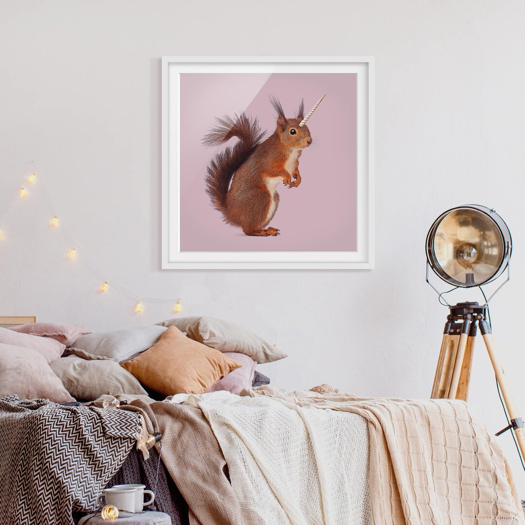 Gerahmtes Poster Unicorn von Jonas Loose