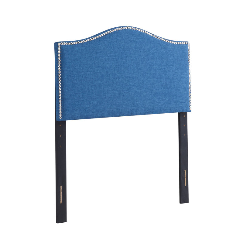 Alethea Upholstered Panel Headboard, King/California King, Blue