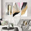 Black And Gold Cubic Expression I - Minimalism Art Set of 3 Pieces-10269783