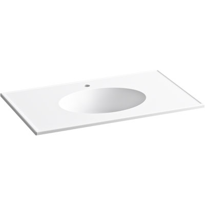 Lavabo de salle de bain encastré en céramique avec trop-plein Ceramique Impressions
