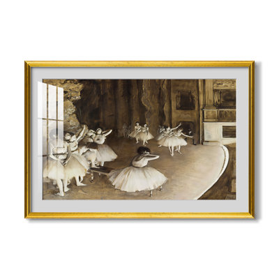 La répétition du ballet sur scène, 1874 - Edgar Degas - Estampe encadrée sur mesure