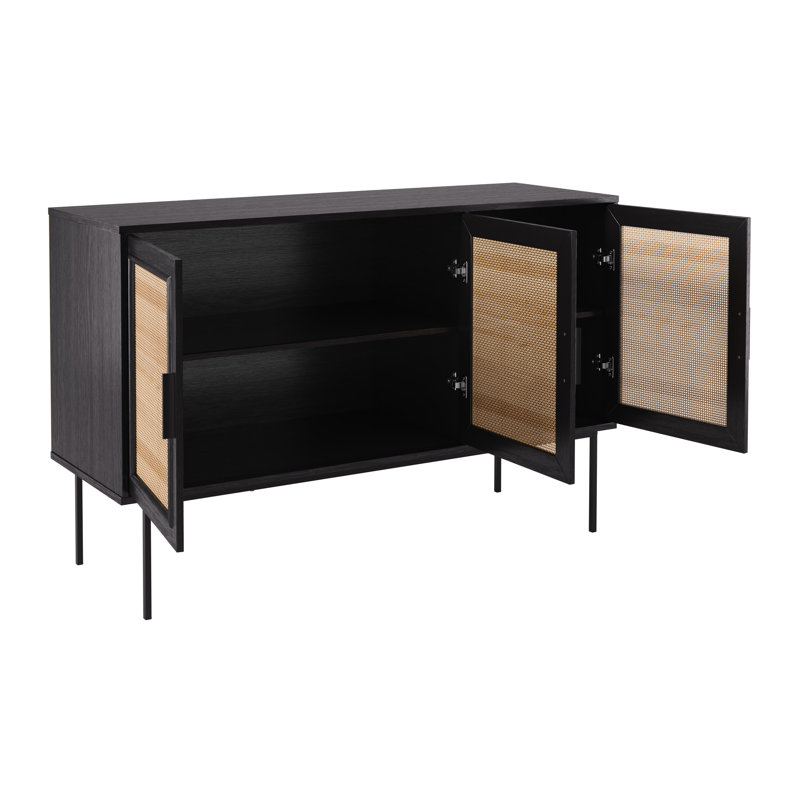 Ariene 47.25 " W Sideboard, Black/Natural