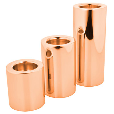 Ensemble de 3 bougies chauffe-plat en acier inoxydable Lenetta