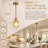 1 - Light Modern Pendant with Amber Glass Shade