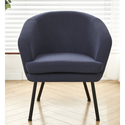 Fauteuil en velours côtelé d'une hauteur de 30,12 po