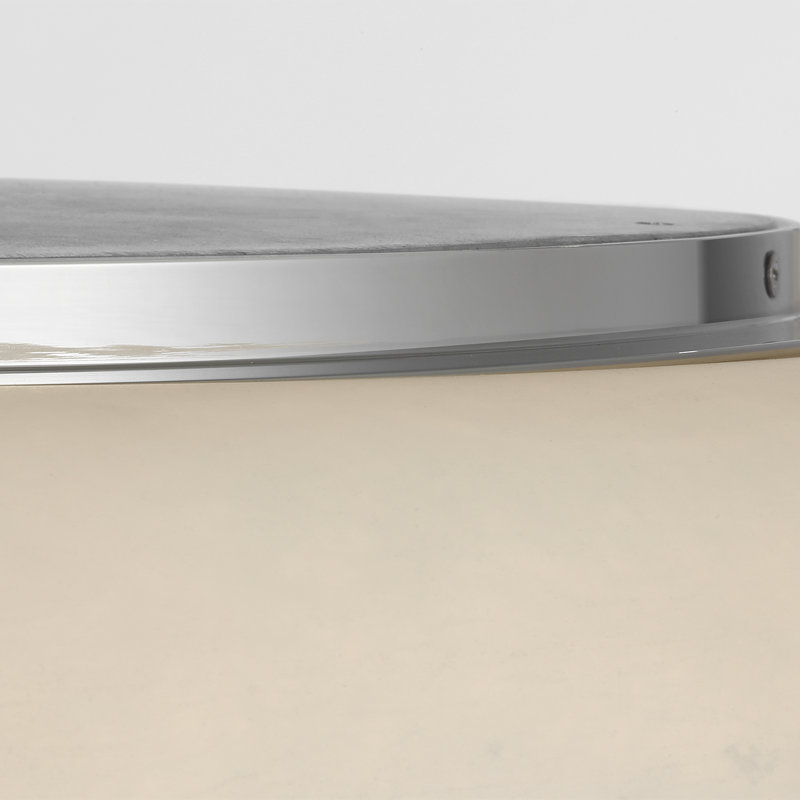 Kelly Wearstler Formosa 22" Flush Mount, Alabaster/Polished Nickel
