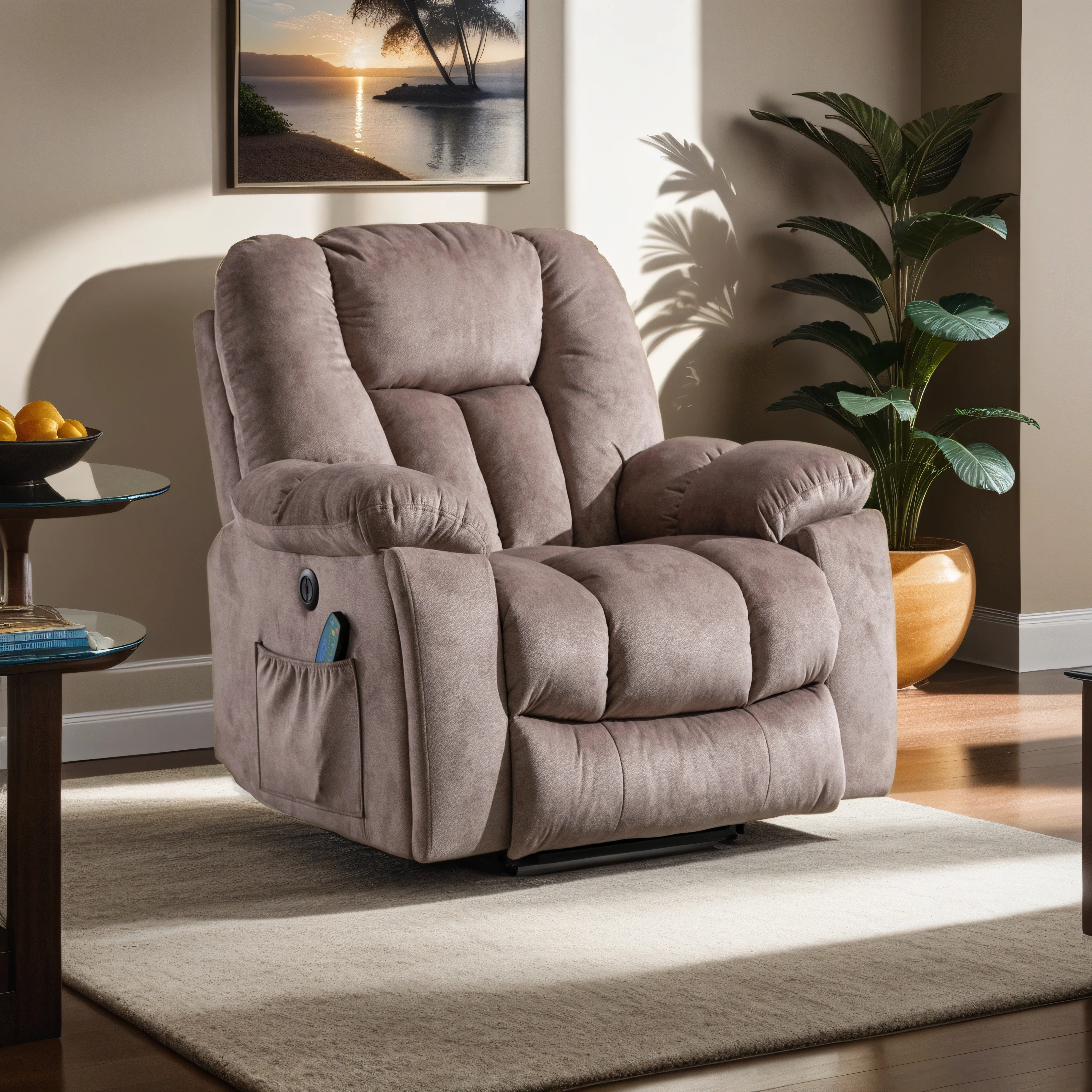 41'' Oversized Power Lift Chair - Heated Massage Electric Recliner with Super Soft Padding Red Barrel Studio Upholstery Color: Camel