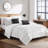 Modern Threads Dixie 5-Piece Jacquard Comforter Set with Shams and Decorative Pillows in Bright White with Graphite Stripes-117660777