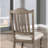 Antique Gray Solid Wood Dining Chairs, 2Pcs, With Fabric Cushion And Turned Legs, Transitional Style Furniture Upholstery Curved For Room