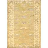 Oushak Hand Knotted Wool Oriental Area Rug in Green / Beige