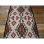 Antique Native American Tribal Geometric Patterned Flat Weave Navajo Area Rug