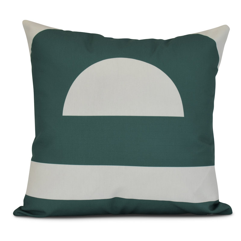 Housse de coussin d'extérieur carré Sail, Sun & Fun Geometri, H 20 po x l 20 po x P 3 po, Vert