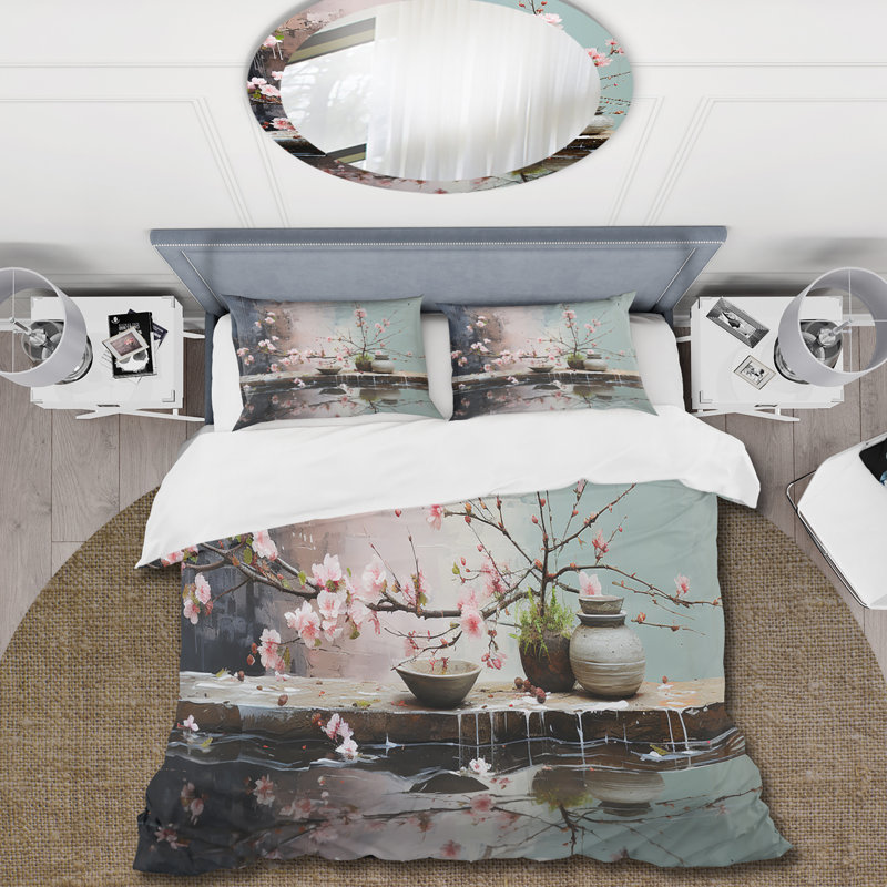 Ensemble de housse de couette Asian Art Zen Garden II - People - Microfibre de polyester