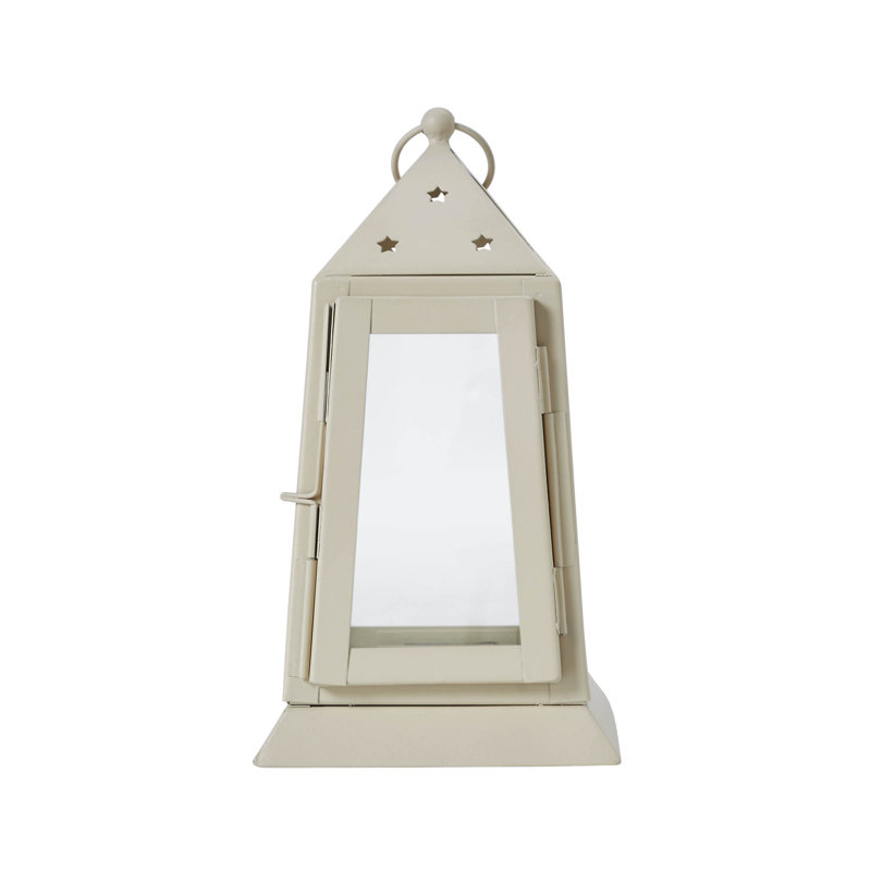 Photophore en métal Festive Finds, Blanc, H 9 po x l 5 po x P 5 po