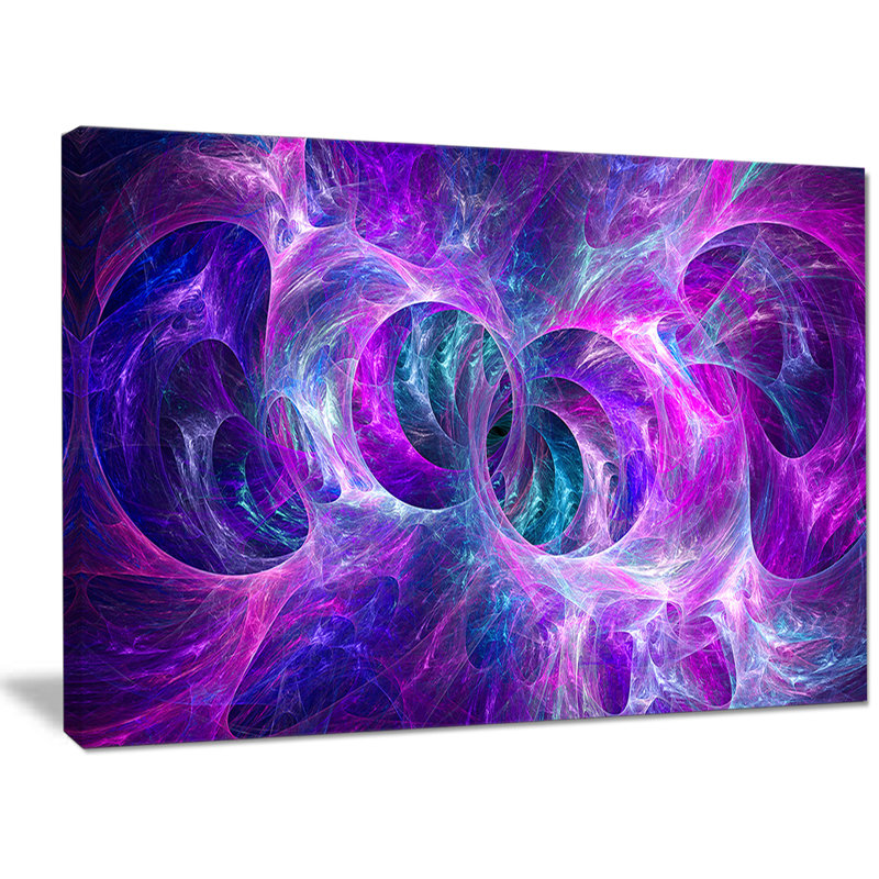 «Snow Purple Fractal», impression sur toile tendue, H 30 po x l 40 po x P 1 po