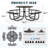 46-Inch Black Round Picnic Table with Umbrella Slot