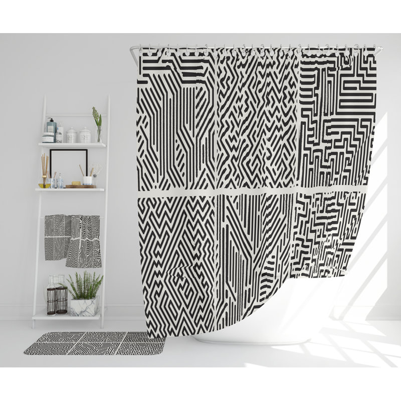 Nazyiah Polyester Shower Curtain Set
