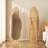 Wavy LED Full-Length Mirror, Solid Wood Frame, Shatterproof, Floor & Wall Mount-1926038135