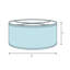 Abat-jour tambour en lin (Spider) en bleu-2117011308