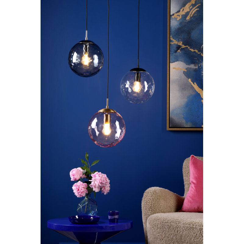 1 - Light Pendant, 170cm H x 25cm W x 25cm D, Matt Black/Clear